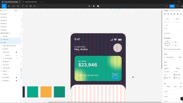 Crypto Mobile App Design Using Figma Part 02 смотреть онлайн
