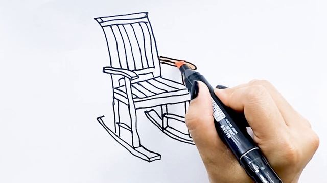 How to draw and color pictures,как нарисовать кресло-качалку,arra chizish смотреть онлайн