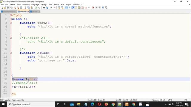 CONSTRUCTOR AND DESTRUCTOR IN PHP смотреть онлайн