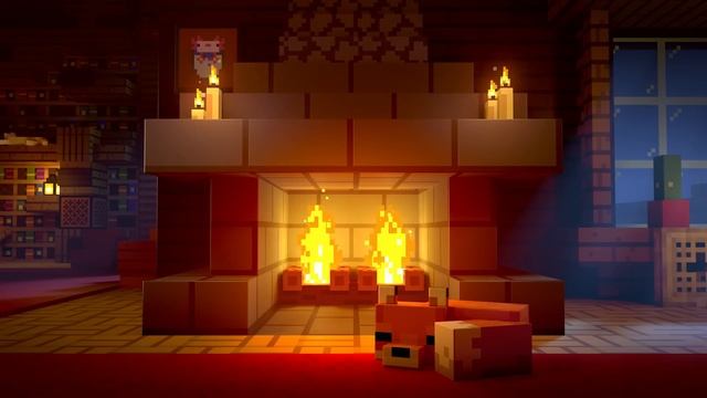 Minecraft Soothing Scenes – Relaxing Fireplace смотреть онлайн