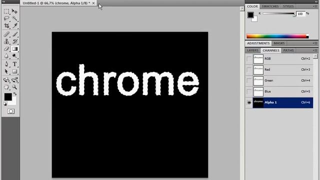 Хромированный текст в PhotoShop (4/5) смотреть онлайн