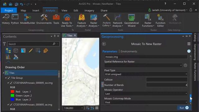 Image Mosaic to New Raster and Compression in ArcGIS Pro смотреть онлайн