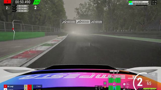 Assetto Corsa Competizione Monza Wet Race смотреть онлайн