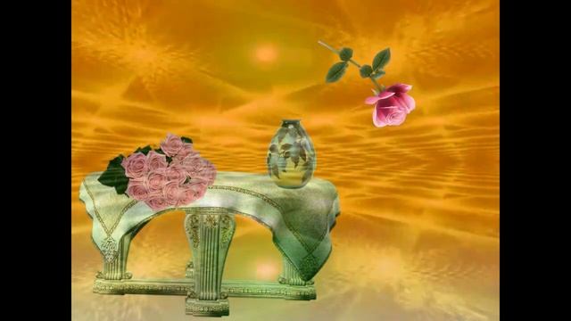 Футаж"Роза в вазу" смотреть онлайн