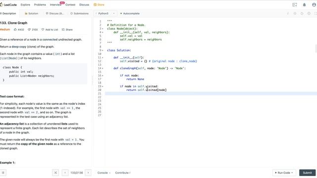 Clone Graph | Python DFS Solution смотреть онлайн