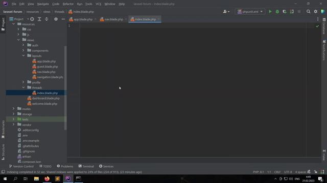 Создание форума в Laravel 10: 4 Добавляем основные шаблоны сайта и страницу для списка тем смотреть онлайн