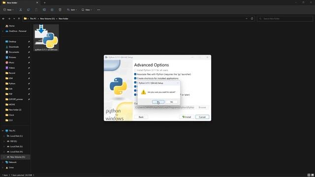 Quick installation of Python for Windows 10-11(2023) | PyThon 3.11 + смотреть онлайн