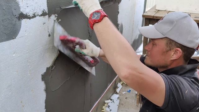 Утепление, отделка пенополистиролом и минватой технология СФТК Мокрый Фасад двух домов в Подмосковь смотреть онлайн