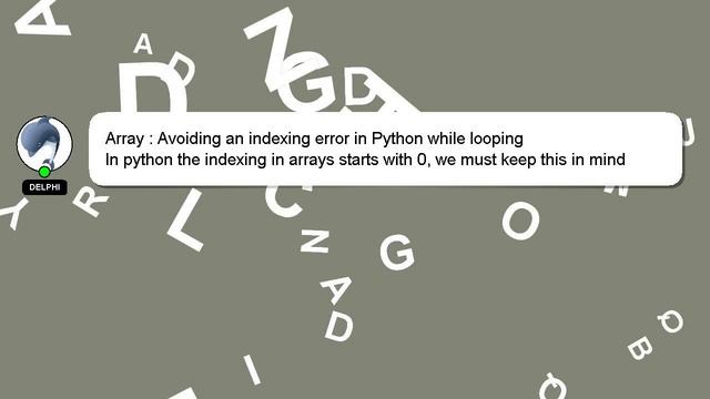 Array : Avoiding an indexing error in Python while looping смотреть онлайн