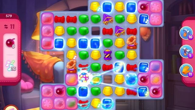HomeScapes Level 579 no boosters (24 moves) смотреть онлайн