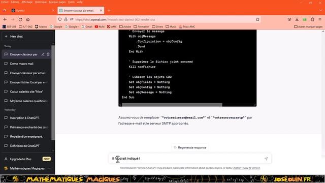 ?️ ChatGPT : Ecrire du code VBA Excel avec ChatGPT смотреть онлайн