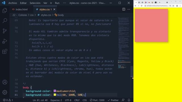 ▶ Qué es el Modo de Color HSL y para qué funciona ❓CURSO de CSS Básico desde cero 2021 #52 смотреть онлайн