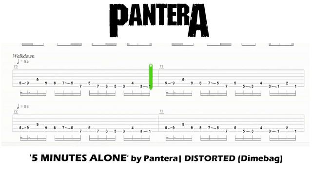 Pantera - 5 Minutes Alone / Guitar Tab / Backing Track смотреть онлайн