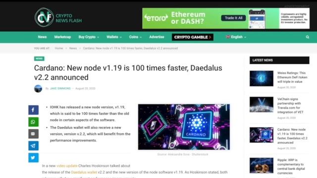 CARDANO DEVS ON FIRE!! Node Updates, Delegation Portfolios, Emurgo Partnership, ADA Price Analysis! смотреть онлайн