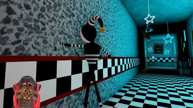 ИГРАЮ ЗА АНИМАТРОНИКА МАРИОНЕТКУ ФНАФ 3D ПУГАЮ ОХРАННИКА КООП FNAF ROBLOX смотреть онлайн