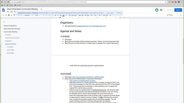 Kubernetes SIG Storage - Volume Populator Design Meeting 20201103 смотреть онлайн