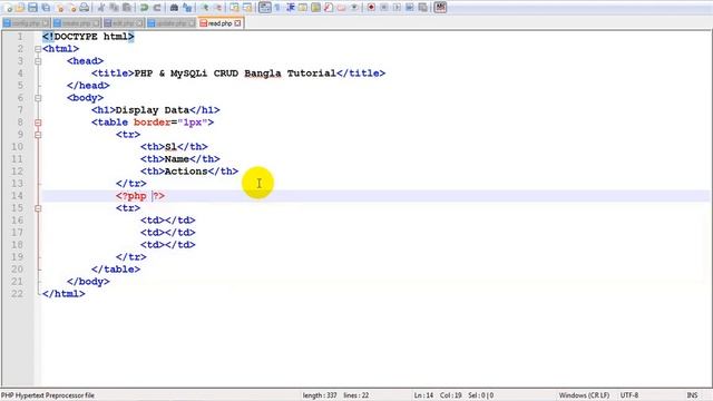 PHP & MySQLi CRUD Bangla Tutorial [Part - 03] смотреть онлайн