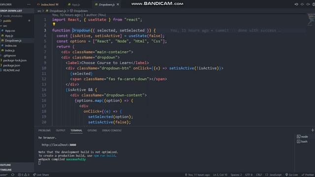 Dropdown-list Using React js смотреть онлайн