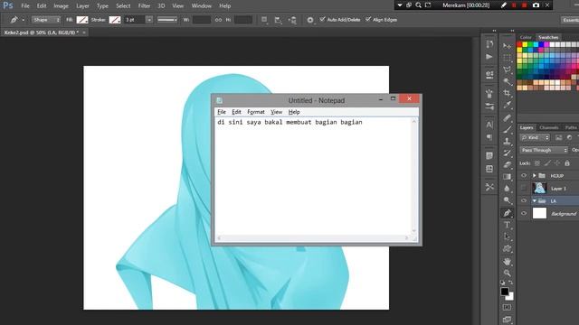 Tutorial Vector/Vexel Menggunakan Adobe Photoshop CS6. FREE PSD!! смотреть онлайн