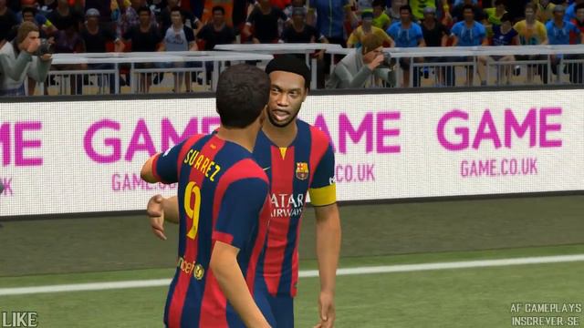 RONALDINHO no BARCELONA - PES 2015 PC Patch JVPES 2.0 (Barcelona vs Orlando City) смотреть онлайн