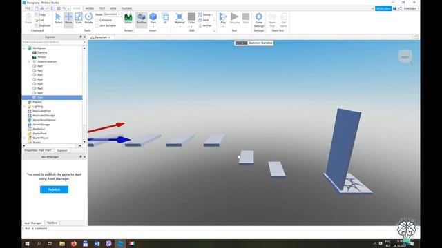 Roblox 1.2: Делаем не падающие блоки. Фиксируем стены. Объекты больше не падают. смотреть онлайн