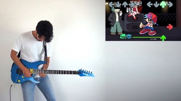 Friday Night Funkin' Garcello mod but it's guitar VS bass - Headache