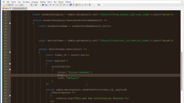 Firebase Push Notification Android Tutorial - 37 - myChat App - Notification With Username смотреть онлайн