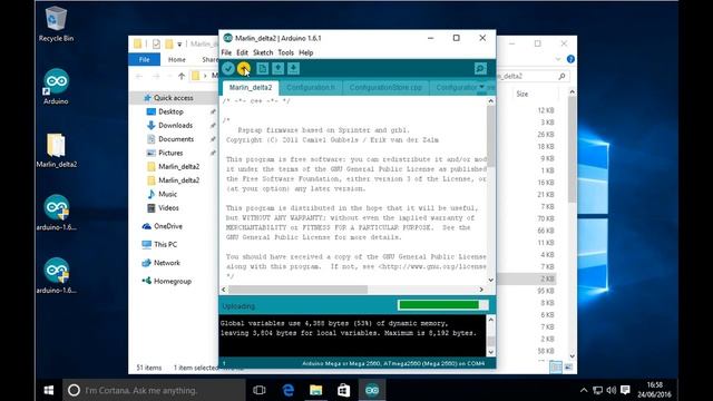 Upload marlin firmware to arduino - Kossel 3D Printer смотреть онлайн