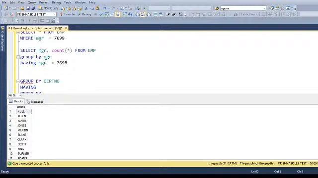 SQL - Groupby, Having, SET Operators смотреть онлайн