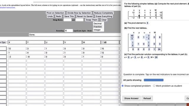 Using the Pivot Calculator on a Simplex Tableau смотреть онлайн