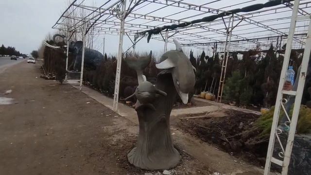 скульптуры для парков. скульптура Дельфина из цемента, мастерская Shaxnoza Otaxojayeva смотреть онлайн