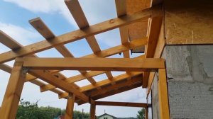 Веранда к бане.Своими руками.Часть 2.