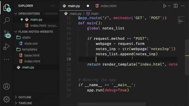Creating a basic notes website with Python and Flask смотреть онлайн