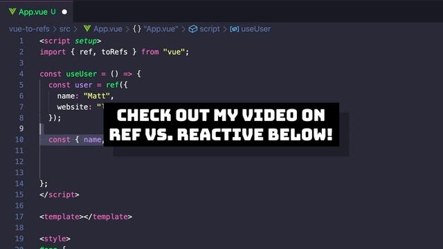Write Reusable Code with toREFS in Vue 3 смотреть онлайн