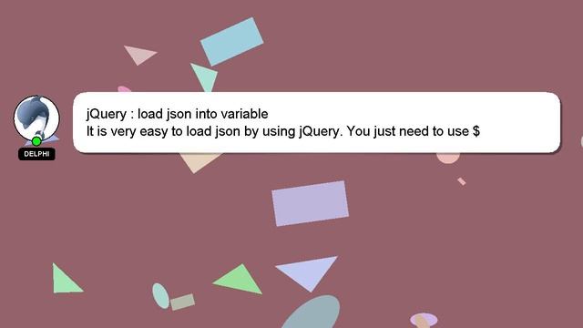 jQuery : load json into variable смотреть онлайн
