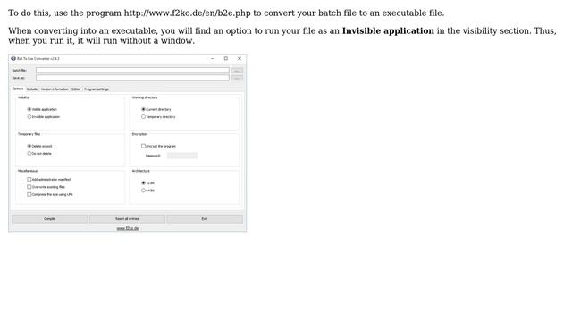 How do I create a Windows Batch file that does not show the Command Prompt when executed? смотреть онлайн