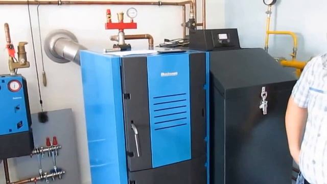 Пеллетный котел Buderus Logano G221 A (растопка ч.2) смотреть онлайн