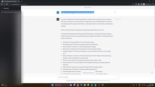 Create A Change Log Template Effortlessly With ChatGPT смотреть онлайн