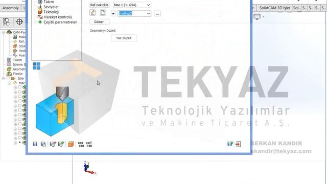 SolidCAM 2.5 Eksen frezeleme uygulamaları Serkan KANDIR смотреть онлайн