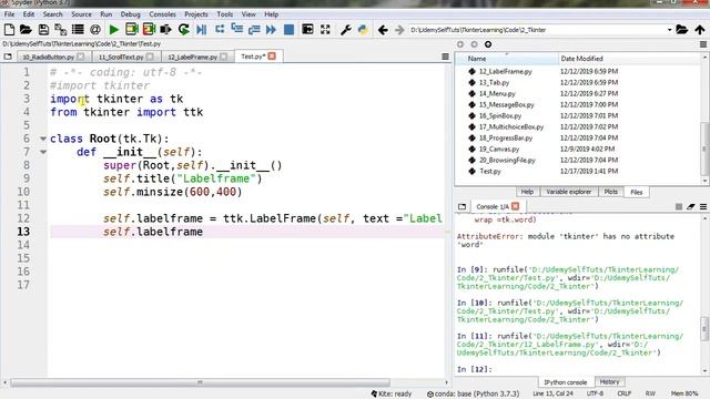 18 - LabelFrame - Python GUI Programming with Tkinter and build 5 applications смотреть онлайн