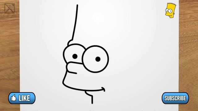 How to draw BART SIMPSON step by step, EASY смотреть онлайн