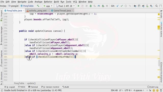 How to create Pong 2D Game in Android with java | Pong 2D game App | Use the Collision Part 20 смотреть онлайн