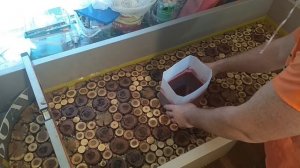 Столешница из торцевых спилов\\Полиэфирная смола
