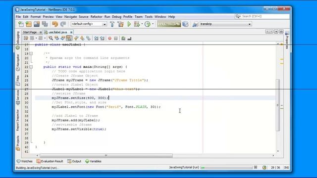 How to set font/style/size on JLabel in java swing programing for beginners смотреть онлайн