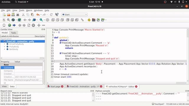 FreeCAD: Animations Tricks With Python Macros. Auto Refresh, Timer Loop Start / Stop Without a GUI смотреть онлайн