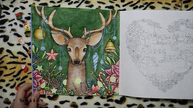 РАСКРАШЕННОЕ за месяц ДЕКАБРЬ / раскраски ПО НОМЕРАМ арт йога НОВОГОДНЯЯ Coloring Book / SenaiS Art смотреть онлайн