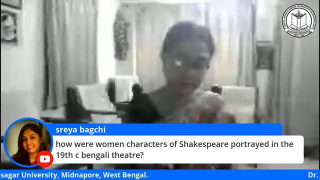International Webinar "Shakespeare in Bengali Theatre: Challenges and Possibilities" Morning Sessio смотреть онлайн