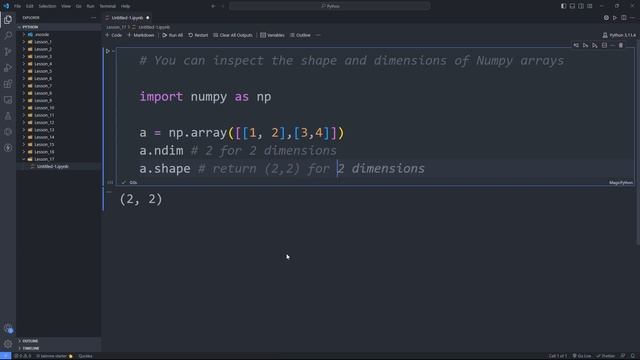 Python AI Course - 17 - Numpy | Reshape смотреть онлайн
