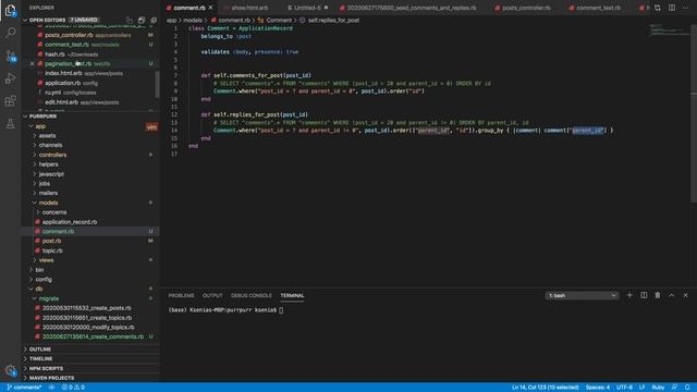 Иерархия комментариев / Пишем соцсеть на Ruby On Rails 6 #6 смотреть онлайн