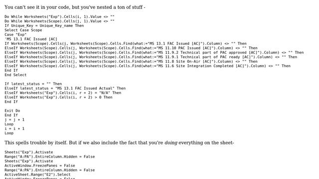 Code Review: Excel VBA processing getting slower and slower the longer it runs (2 Solutions!!) смотреть онлайн